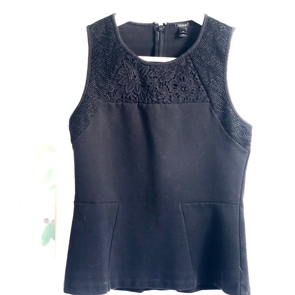 J crew black blouse